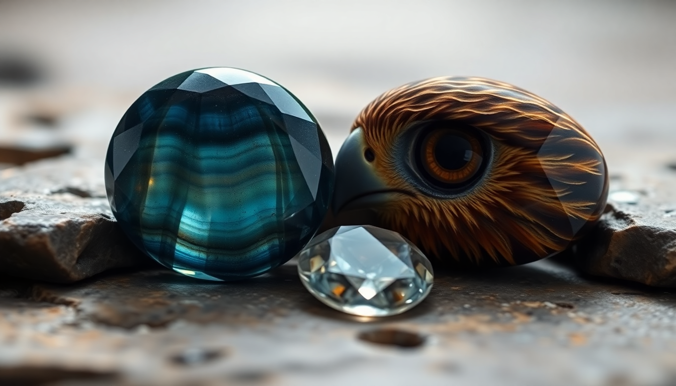 Hawk's Eye and Falcon's Eye Stones: Enhancing Intuition and Vision