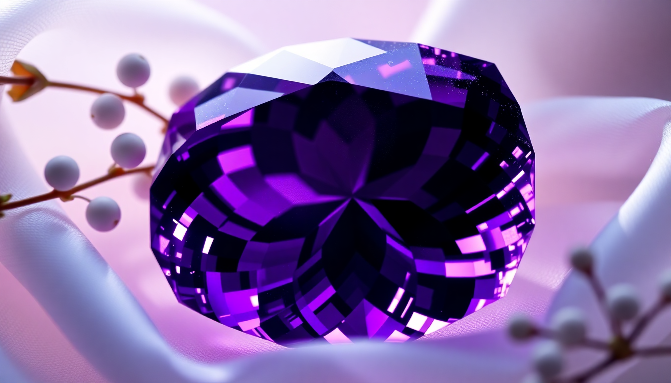 what color is february birthstone ?  Amethyst