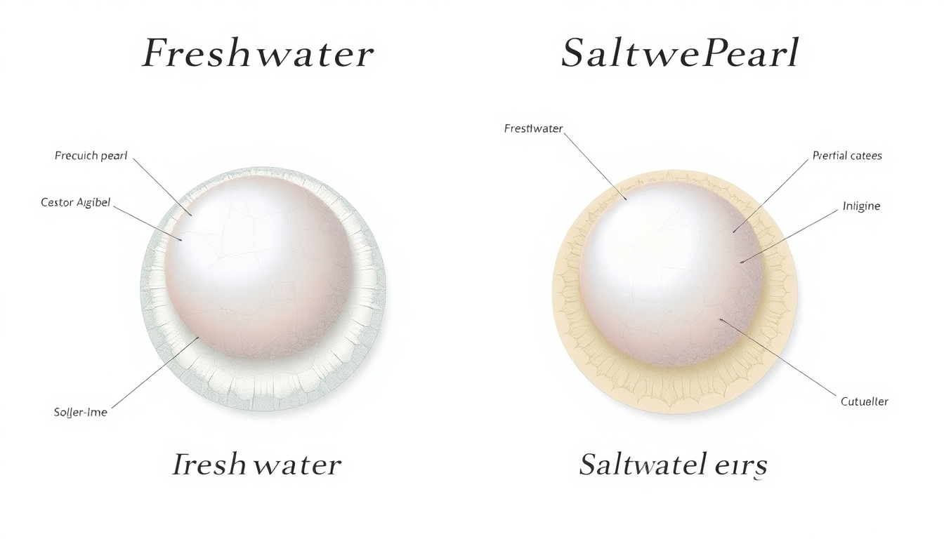 difference between freshwater and saltwater pearls ?