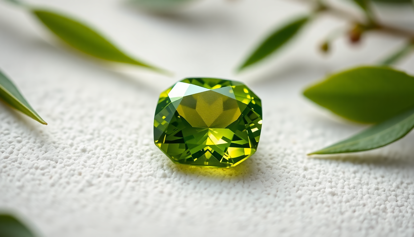 what color is aug birthstone ? Peridot