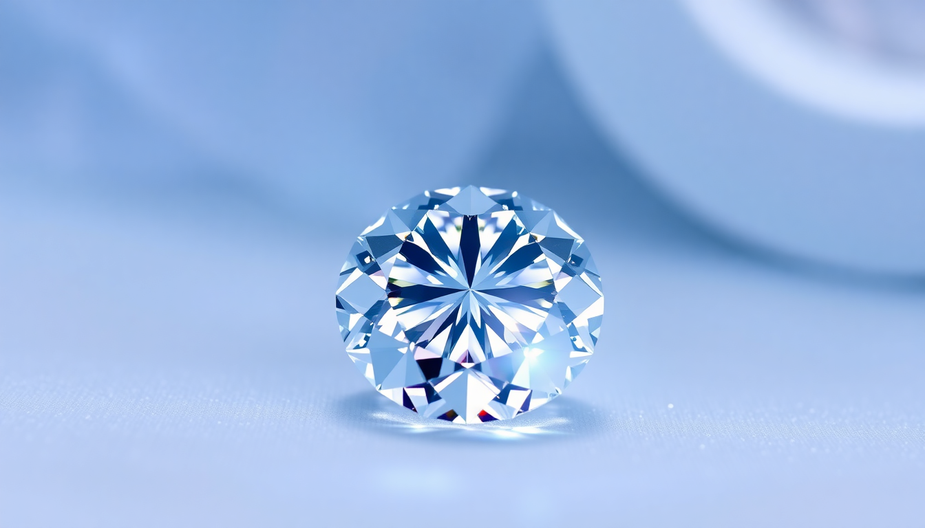 Close-up of a sparkling diamond showcasing its clarity, highlighting diamond gemstone benefits