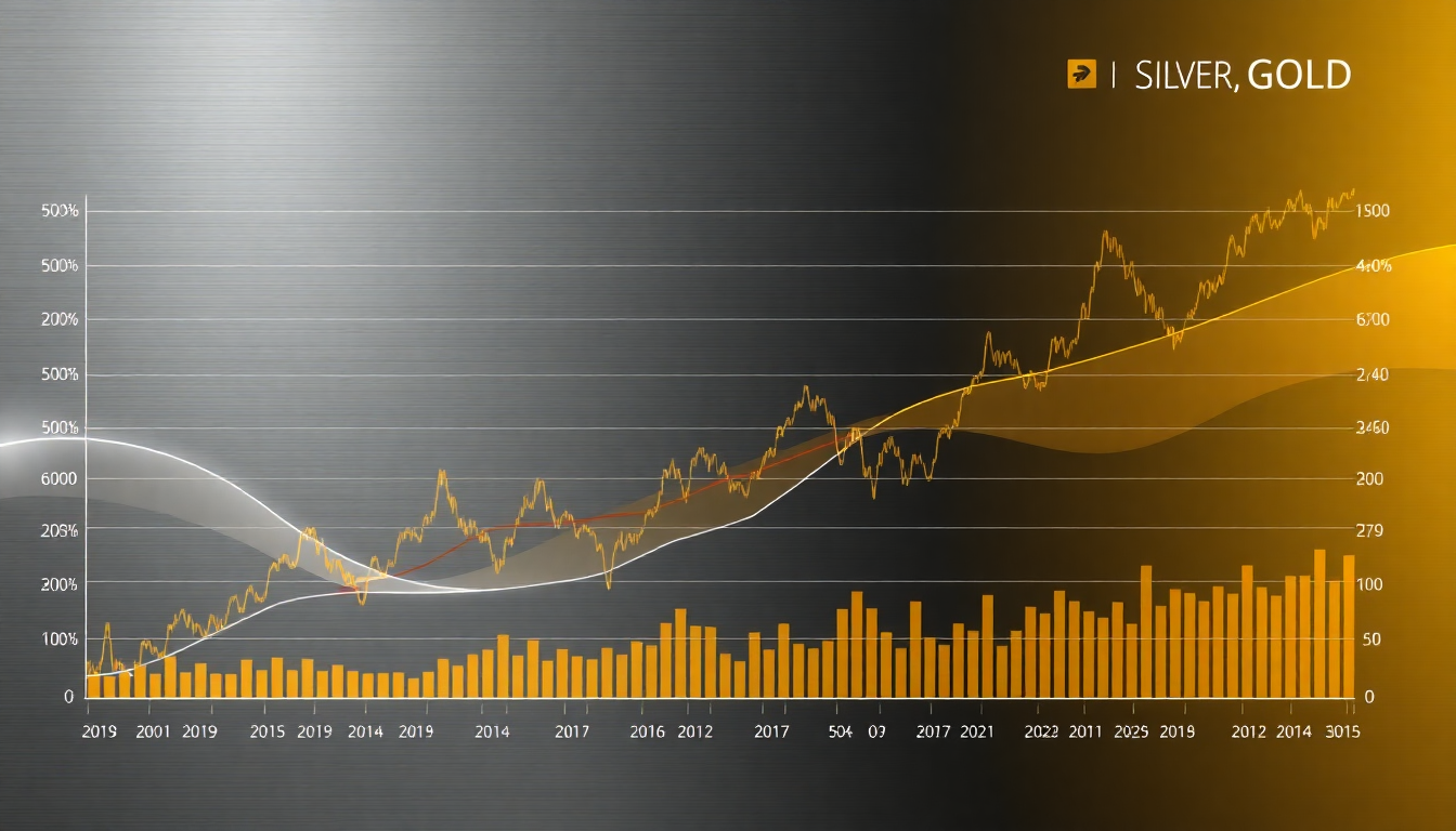gráfico del precio de la plata frente al del oro – Riyo Gems