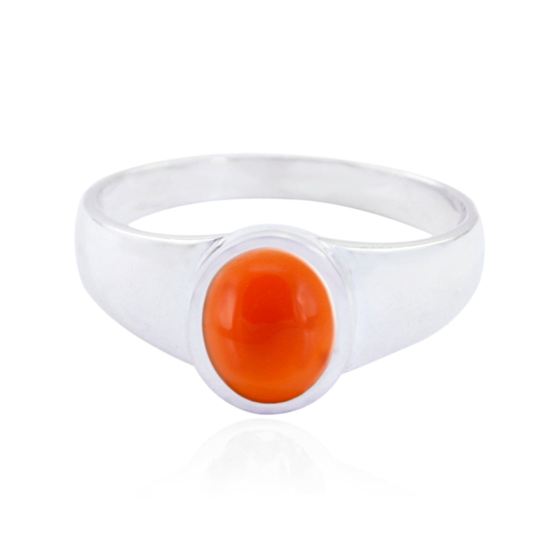 Red onyx Silver Ring