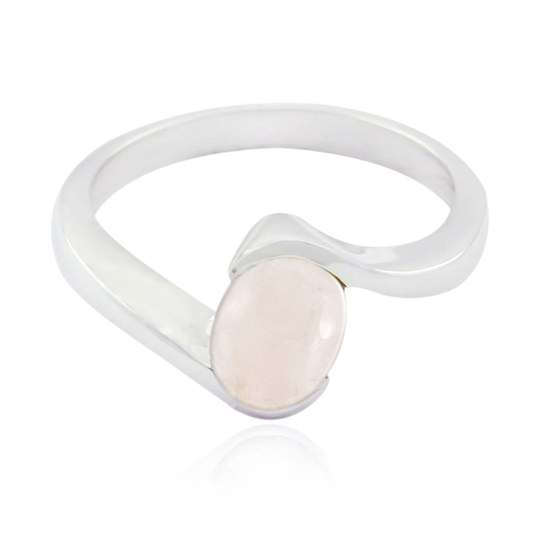 Rose Quartz Silver Ring