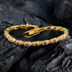 Amethyst New Year’s Eve Eye-catching Purple 925 Silver Tennis Bracelet