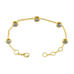 Blauwe Topaas 9.9 Super Shopping Day Elegante Blauwe 925 Zilveren Kettingarmband