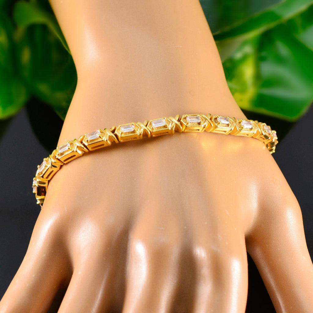 Bracciale tennis in argento bianco 92,5 con cristalli di quarzo Afterpay Day