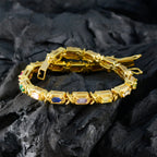 Multi CZ Anzac Day Eye-catching multicolor Sterling Silver Tennis Bracelet