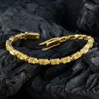 Peridot App Day Eye-catching Green 925 Silver Tennis Bracelet