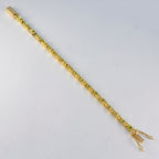 Peridot App Day Eye-catching Green 925 Silver Tennis Bracelet