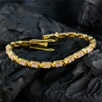 Pink CZ April Fools Eye-catching Pink Silver Tennis Bracelet