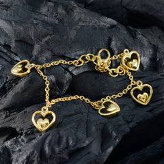 Bracelet chaîne en argent sterling doré ultra-fin pour le poisson d'avril