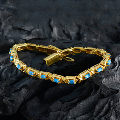 Turquoise Ash Wednesday Eye-catching Turquoise Silver Tennis Bracelet