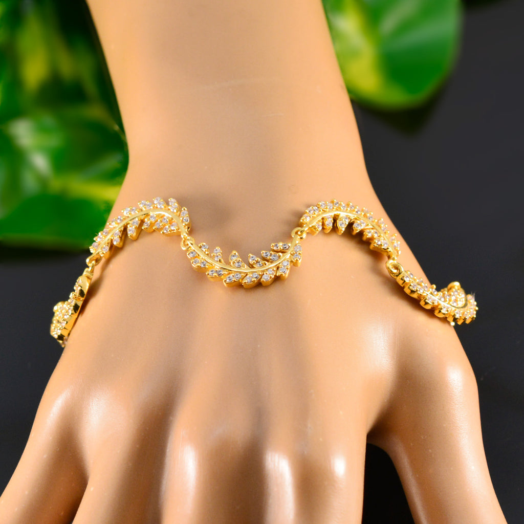 White CZ Astrology Minimal White Sterling Silver Links Bracelet