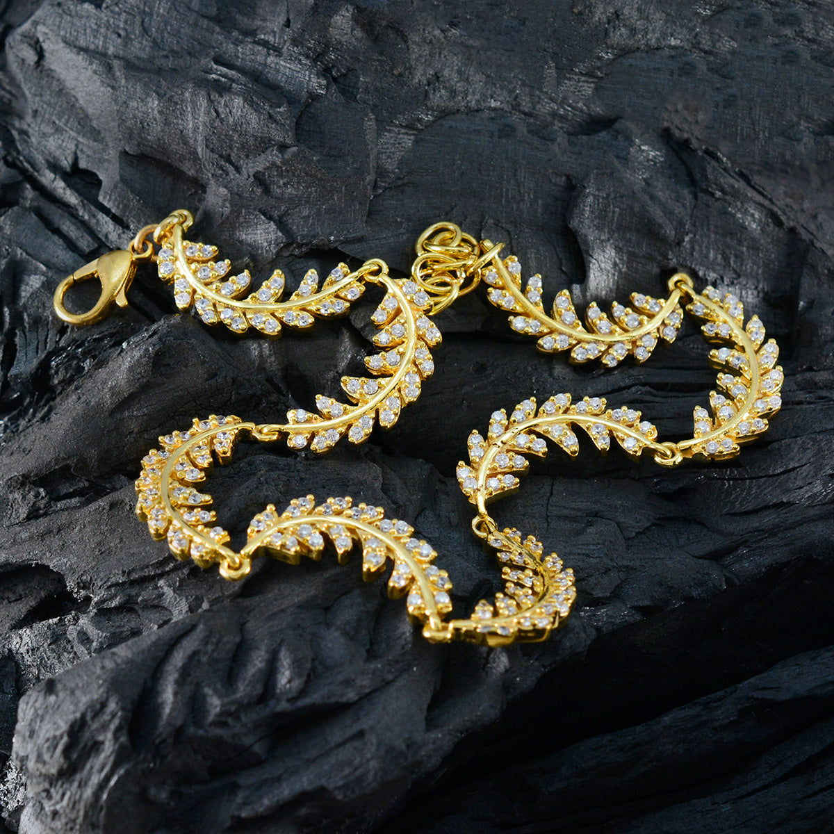 White CZ Astrology Minimal White Sterling Silver Links Bracelet