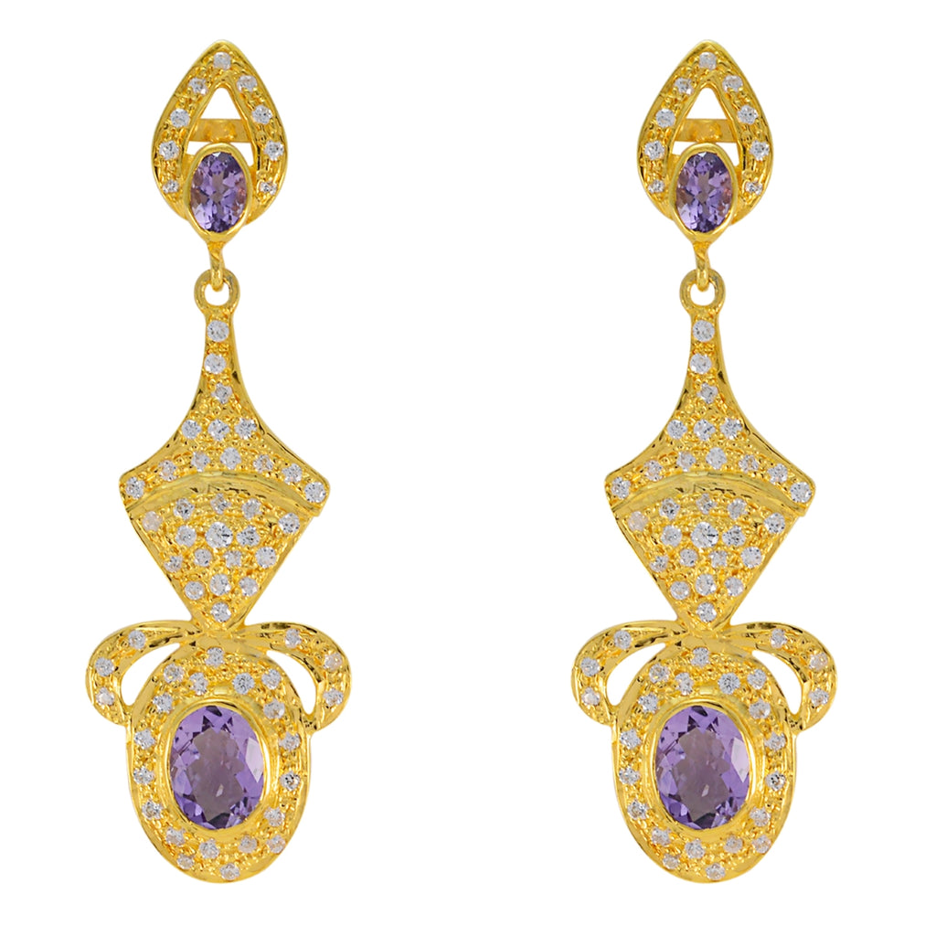 Amethyst-Indian-Kristine-multiple-Stud-Purple-92.5-Silver-Earring