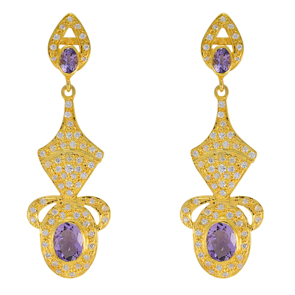 Amethyst-Indian-Kristine-multiple-Stud-Purple-92.5-Silver-Earring