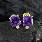 Amethyst-American-Aiko-multiple-Stud-Purple-Sterling-Silver-Earring