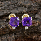 Amethyst-American-Aiko-multiple-Stud-Purple-Sterling-Silver-Earring