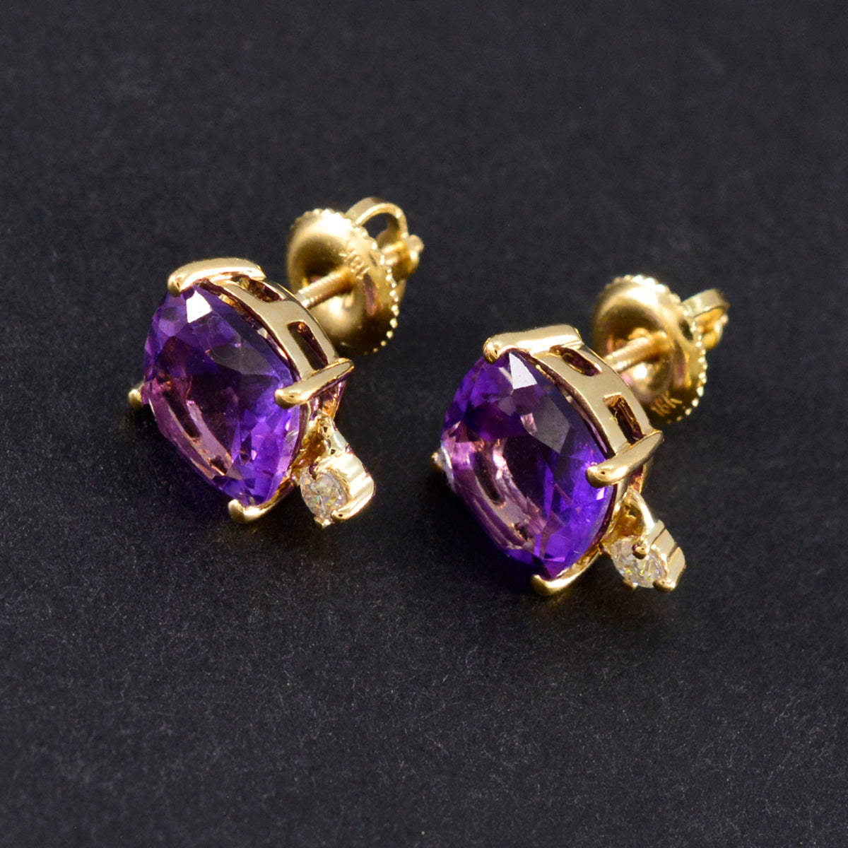 Amethyst-American-Aiko-multiple-Stud-Purple-Sterling-Silver-Earring