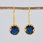 Blue-Sapphire-CZ-Mexican-Ana-Solitaire-Dangle-Blue-925-Sterling-Silver-Earring