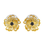 Blue-Sapphire-CZ-Egyptian-Bianca-Solitaire-Stud-Blue-92.5-Silver-Earring