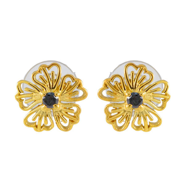 Blue-Sapphire-CZ-Egyptian-Bianca-Solitaire-Stud-Blue-92.5-Silver-Earring