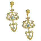 Blue-Topaz-CZ-Indian-Araya-multiple-Stud-Blue-Sterling-Silver-Earring