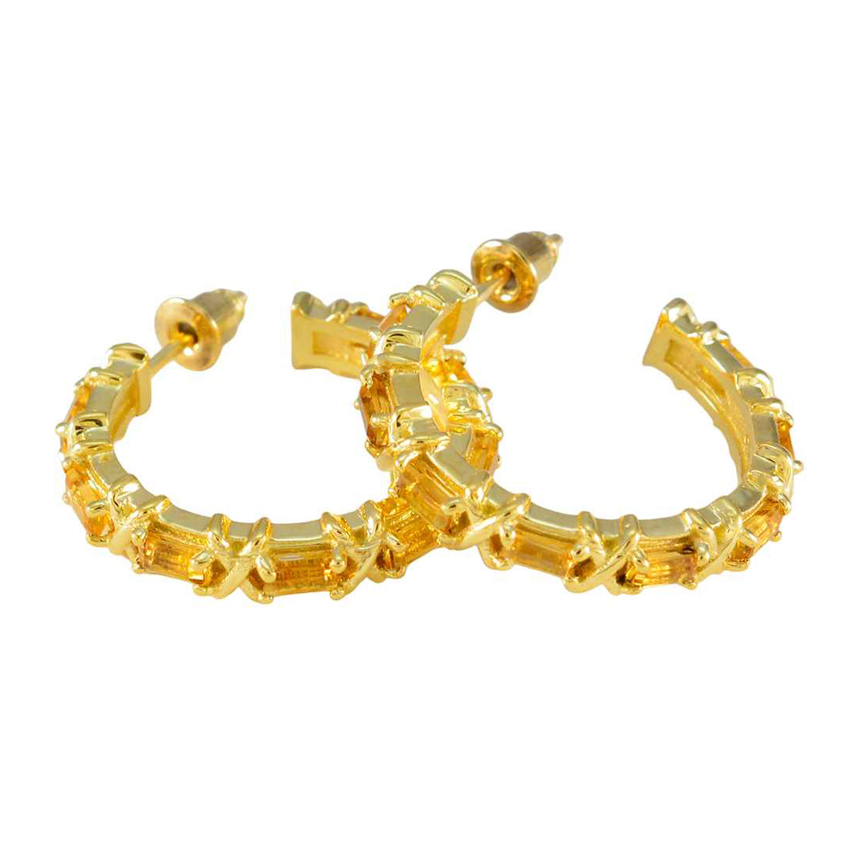Citrine-Spanish-Agnes-multiple-Stud-Yellow-92.5-Silver-Earring