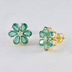 Emerald-CZ-Indian-Araya-multiple-Stud-Green-925-Sterling-Silver-Earring