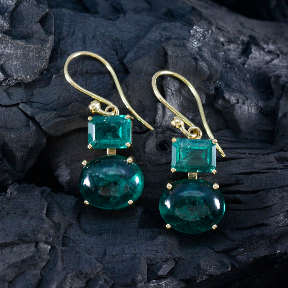 Emerald-CZ-Indian-Ayeshaa-multiple-Dangle-Green-92.5-Silver-Earring