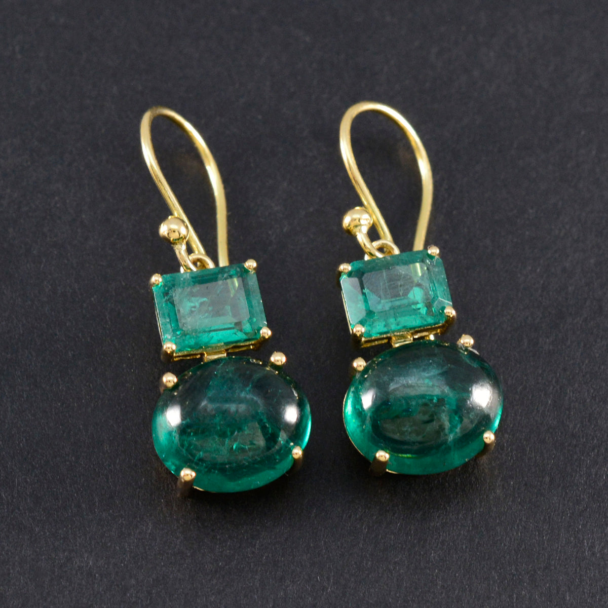 Emerald-CZ-Indian-Ayeshaa-multiple-Dangle-Green-92.5-Silver-Earring
