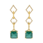 Emerald-CZ-Indian-Dewi-multiple-Stud-Green-925-Silver-Earring