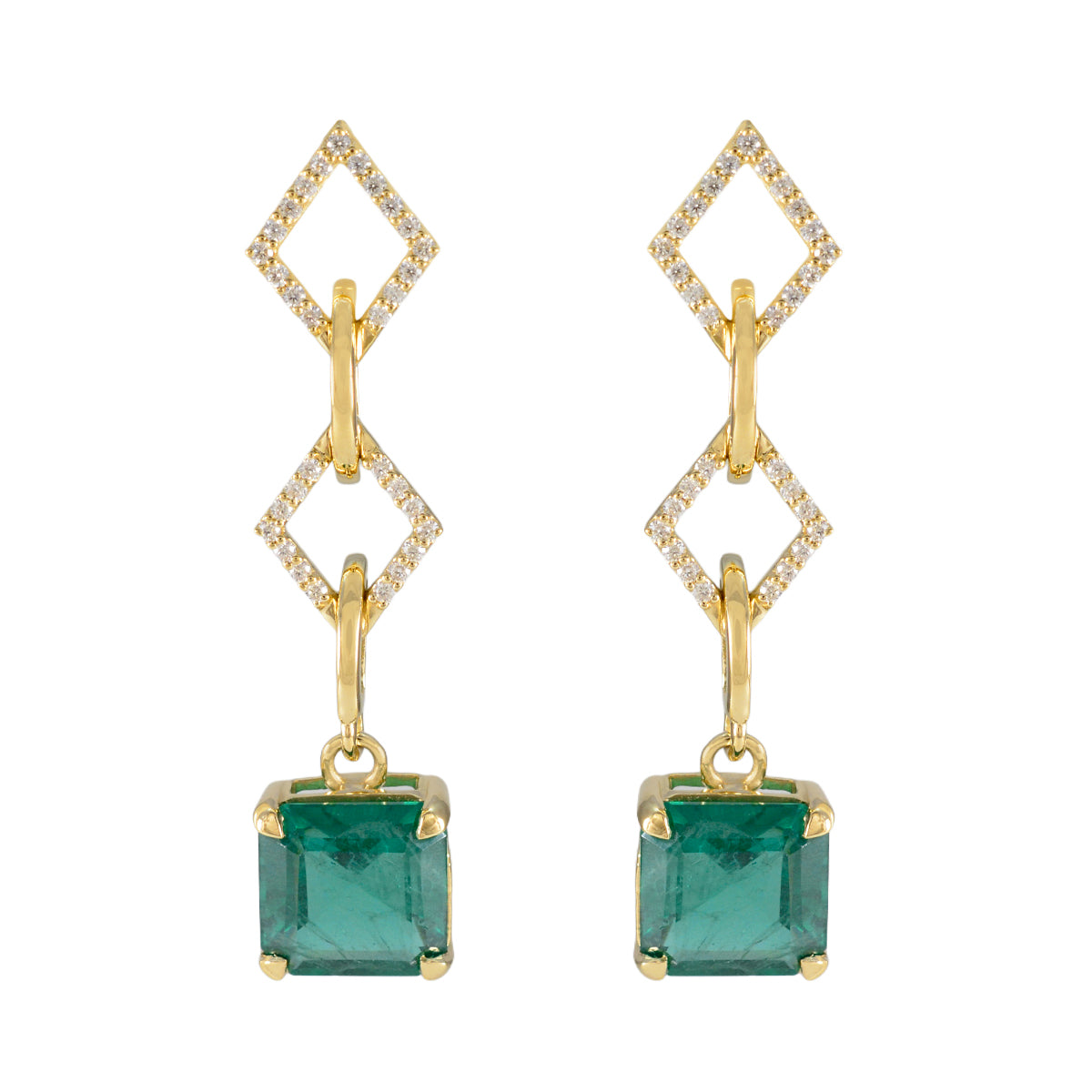 Emerald-CZ-Indian-Dewi-multiple-Stud-Green-925-Silver-Earring