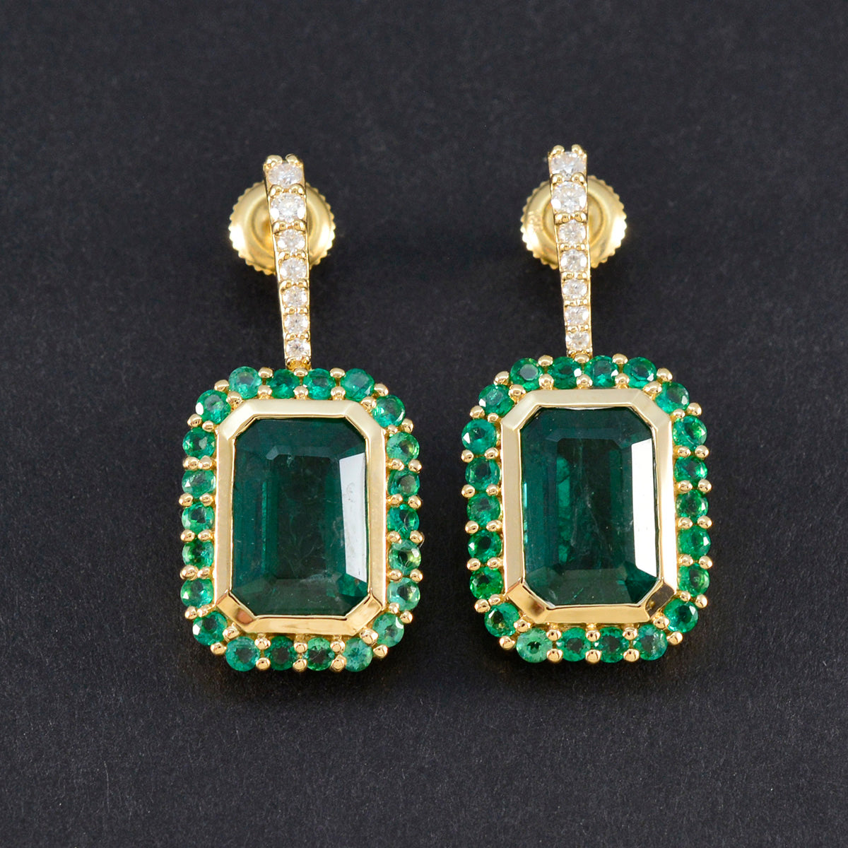 Emerald-CZ-Indian-Kristine-multiple-Stud-Green-925-Sterling-Silver-Earring
