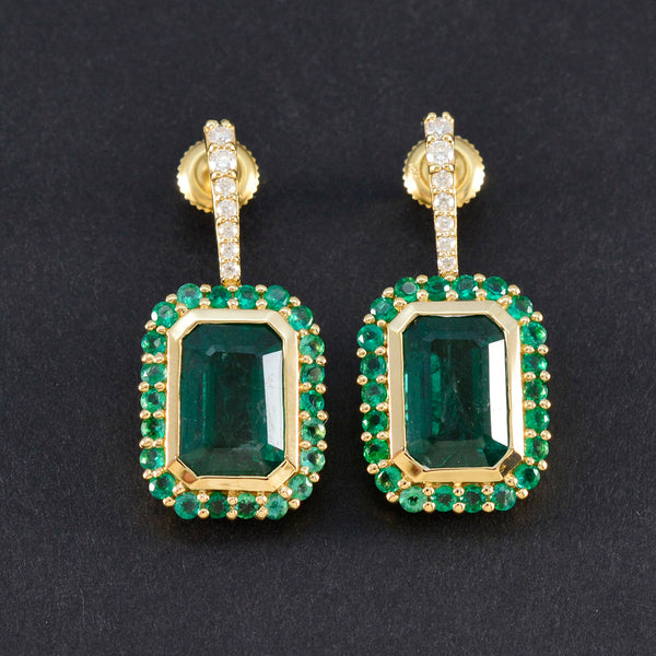 Emerald-CZ-Indian-Kristine-multiple-Stud-Green-925-Sterling-Silver-Earring