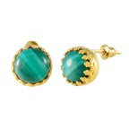 Malachite-Australian-Andrea-Solitaire-Stud-Green-Silver-Earring
