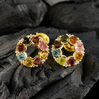Multi-Indian-Araya-multiple-Stud-multicolor-925-Sterling-Silver-Earring