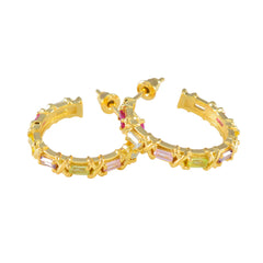 Multi-Latin-American-Aisha-multiple-Stud-multicolor-925-Sterling-Silver-Earring