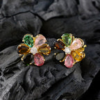 Multi-Indian-Ayesha-multiple-Stud-multicolor-Silver-Earring