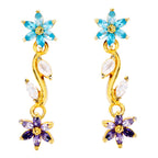 Multi-Latin-American-Ella-multiple-Stud-multicolor-Silver-Earring