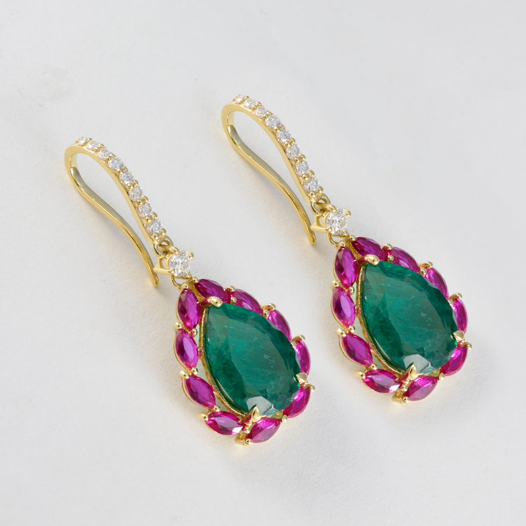 Multi-Indian-Kristine-multiple-Dangle-multicolor-Sterling-Silver-Earring