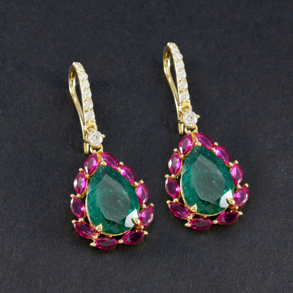 Multi-Indian-Kristine-multiple-Dangle-multicolor-Sterling-Silver-Earring