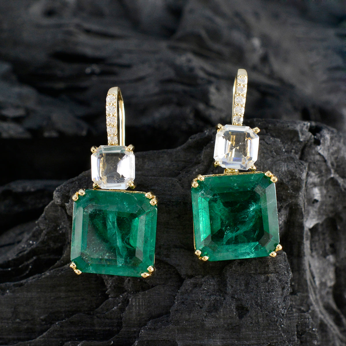 Multi-Indian-Lakshmi-multiple-Dangle-multicolor-92.5-Silver-Earring