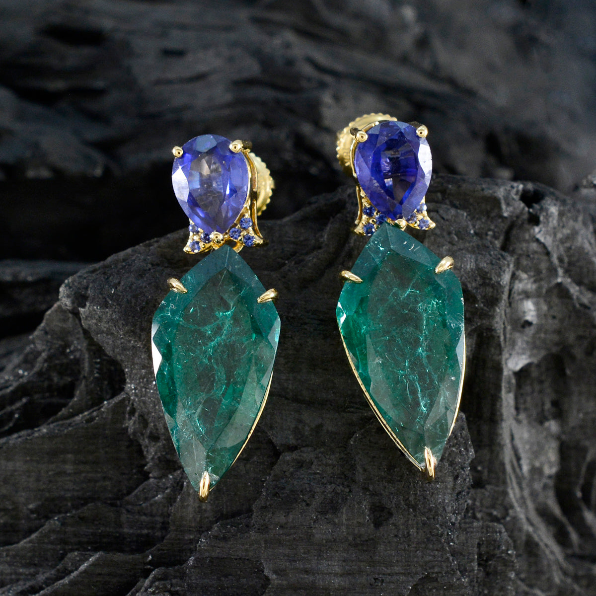 Multi-American-Amanda-multiple-Stud-multicolor-Silver-Earring