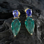 Multi-American-Amanda-multiple-Stud-multicolor-Silver-Earring