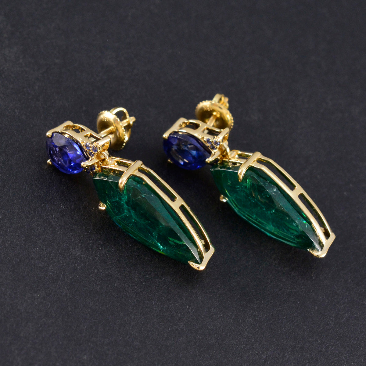 Multi-American-Amanda-multiple-Stud-multicolor-Silver-Earring