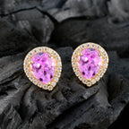 Pink-CZ-American-Micaela-multiple-Stud-Pink-Sterling-Silver-Earring