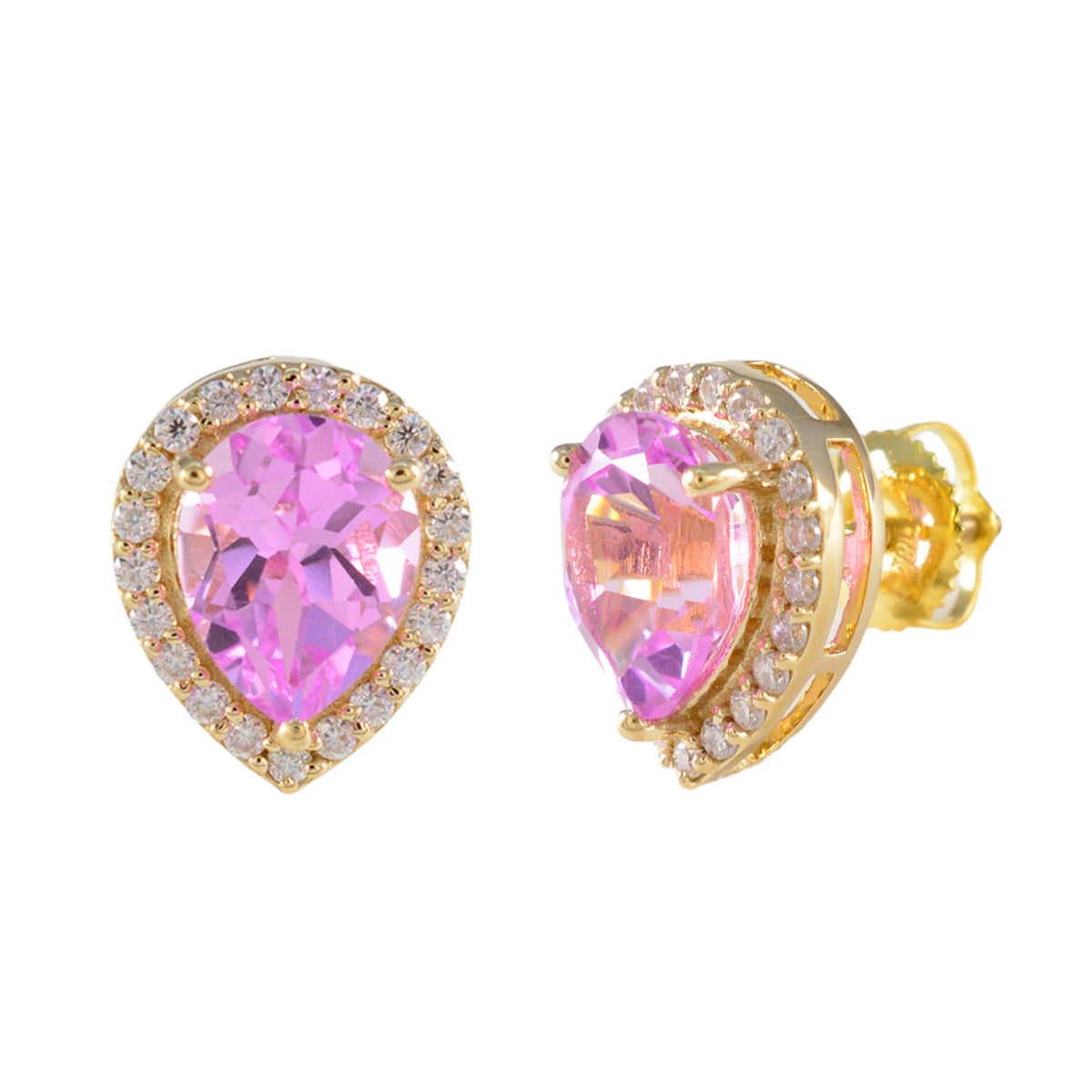 Pink-CZ-American-Micaela-multiple-Stud-Pink-Sterling-Silver-Earring