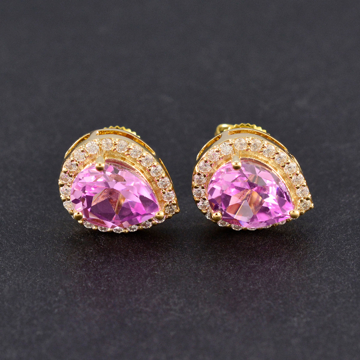 Pink-CZ-American-Micaela-multiple-Stud-Pink-Sterling-Silver-Earring